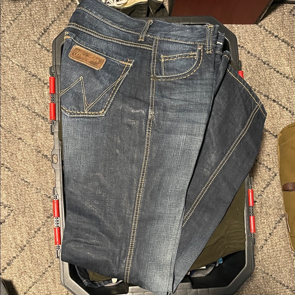 Wrangler Dark Indigo Straight Jeans 30 x 36